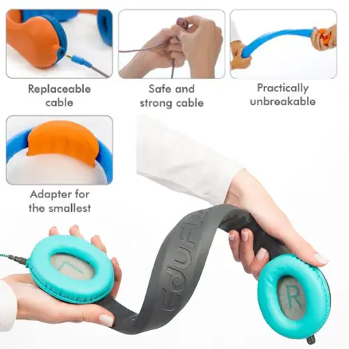 Durable headphones for classroom use